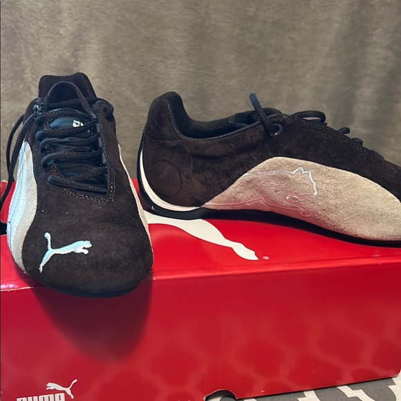 Puma Women's Coffee and White Athletic Shoes - Picture 3 of 4